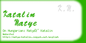 katalin matye business card
